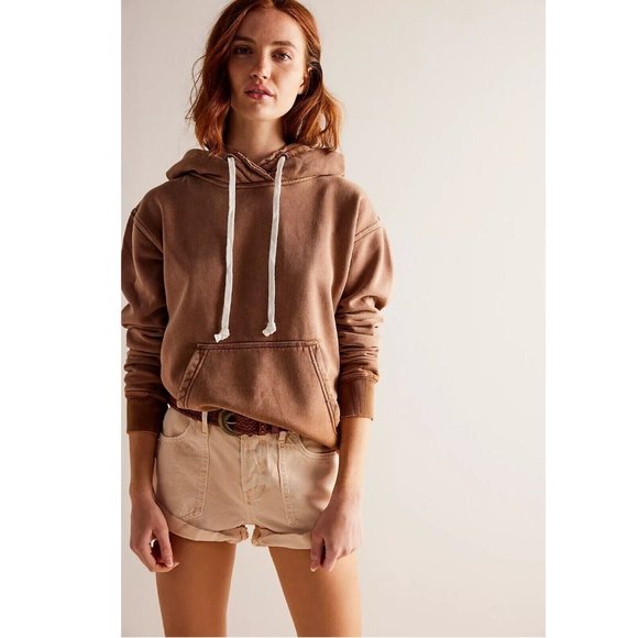 Free People We The Free Zuma Hooded Sweatshirt Top Oversized Ombre S New - Picture 1 of 7